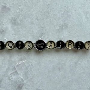 Vintage Typewriter Key Bracelet